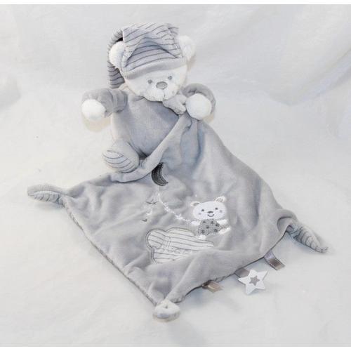 Doudou Ours Gris Mouchoir Moon Max And Sax