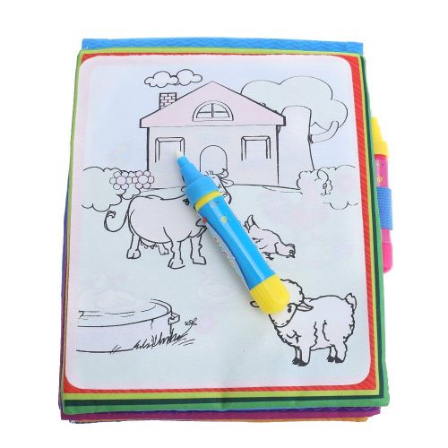 Enfants Magique Dessin À L'eau Livre Animaux Peinture Eau Coloriage Tissu Livre Avec Stylo Magique Enfants Dessin Début Jouet Éducatif