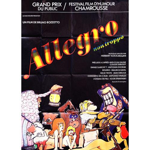 Allegro Non Troppo - Véritable Affiche De Cinéma Pliée - Format 120x160 Cm - De Bruno Bozzetto Avec Maurizio Nichetti, Maurizio Nichetti, Nestor Garay - 1979