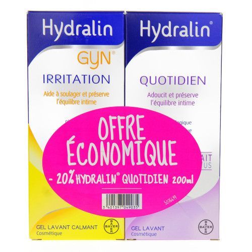 Hydralin Gyn Irritation 200ml + Quotidien 200ml 