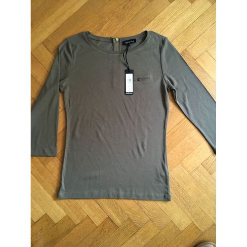 Tee-Shirt Manche 3/4 Caroll Kaki Taille 40