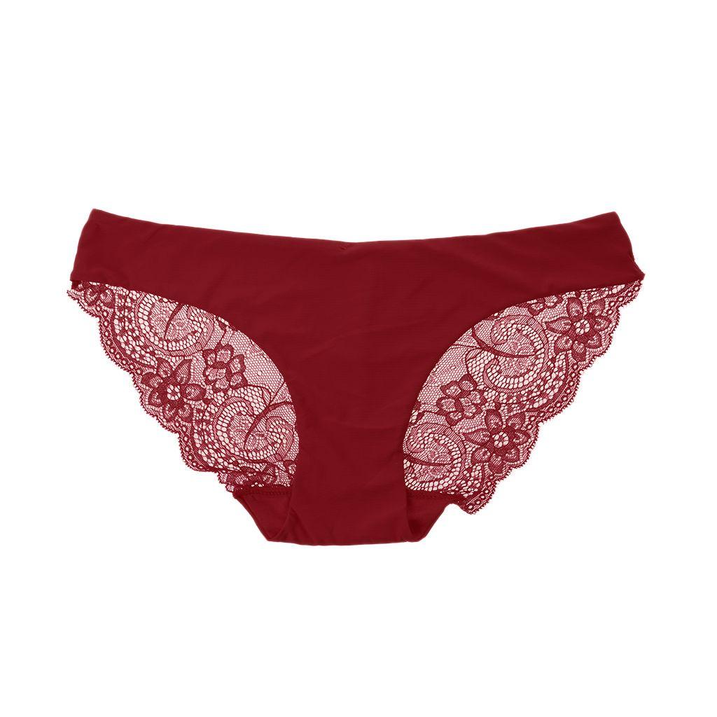 Femme Sexy Culotte Dentelle Polyamide Élastique Doux Confortable Sous- vêtement String Slip L Rouge sombre | Rakuten