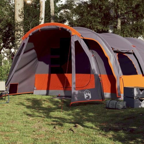 Vidaxl Tente De Camping Tunnel 8 Personnes Gris Imperméable