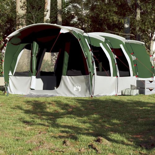 Vidaxl Tente De Camping Tunnel 8 Personnes Vert Imperméable