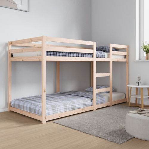 Vidaxl Lit Superposé 90x200 Cm Bois De Pin Massif