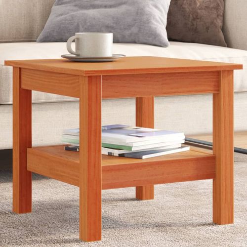 Vidaxl Table Basse Cire Marron 45x45x40 Cm Bois Massif De Pin