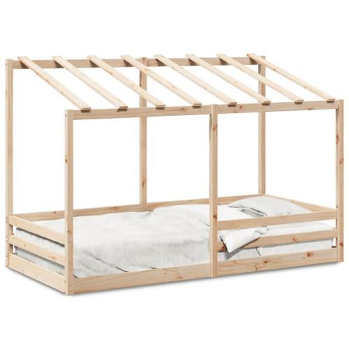 Vidaxl Lit Pour Enfants Avec Toit 90x200 Cm Bois Massif De Pin