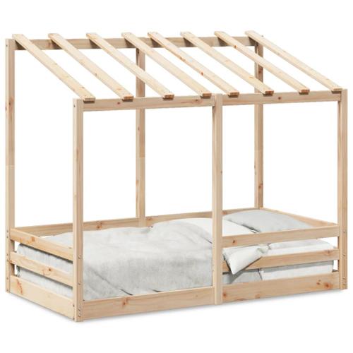 Vidaxl Lit Pour Enfants Avec Toit 80x160 Cm Bois Massif De Pin