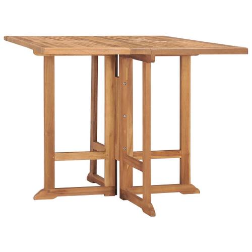 Vidaxl Table À Dîner Pliable De Jardin 90x90x75 Cm Bois De Teck Solide