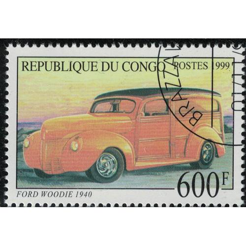 Congo1999 Oblitéré Used Transports Voiture Ford Woodie 1940 Woody Su