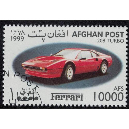 Afghanistan 1999 Oblitéré Used Transports Voiture Ferrari 208 Turbo