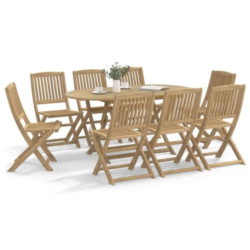Vidaxl Chaises De Jardin Pliantes Lot De 8 48,5x57x90 Cm Bois D'acacia
