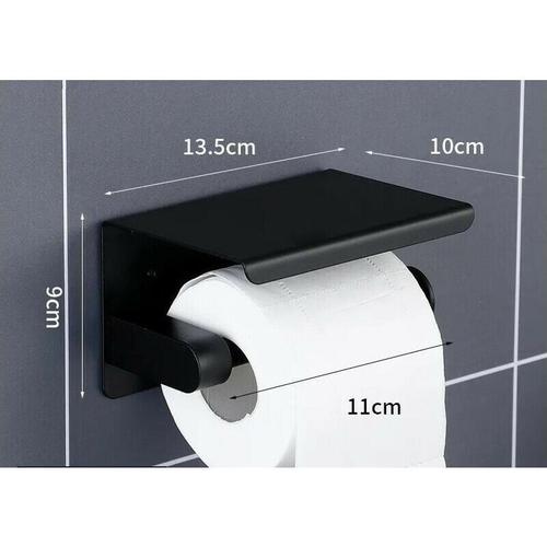 Distributeur papier WC avec etagere noir mat goodnice