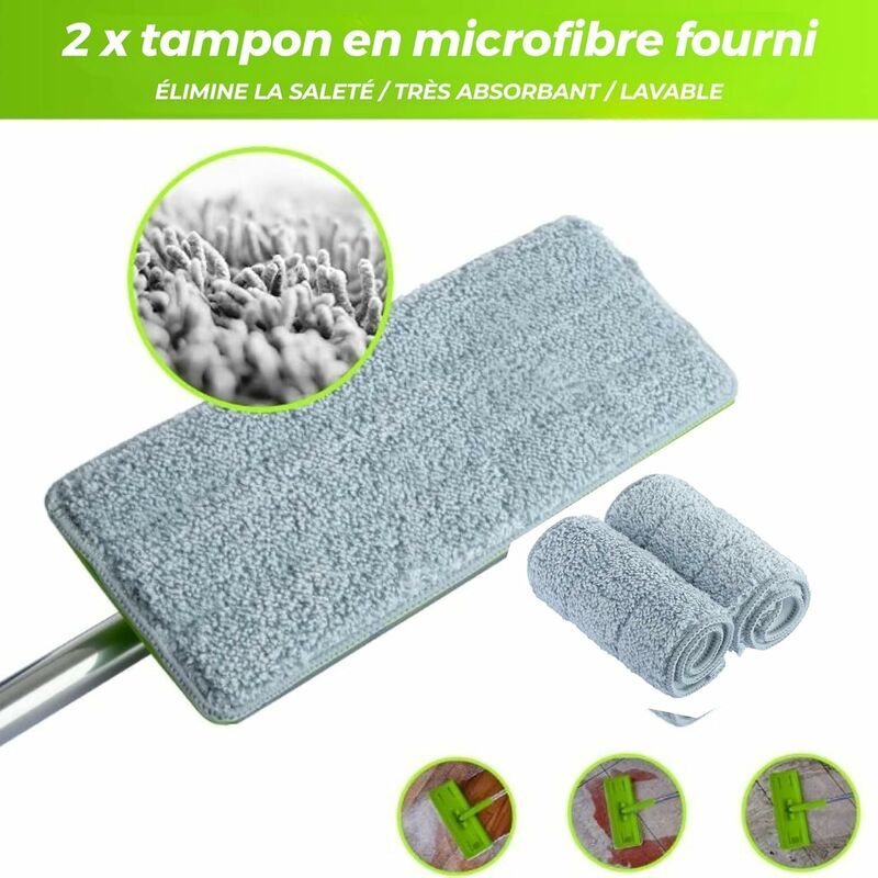 Kit Balai Serpillere & Seau Essoreur - Balai en Microfibre P... - 4