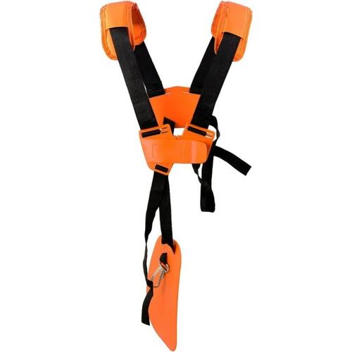 Harnais Debroussailleuse- Bandouliere Double Harnais de Doudeuse pour Debroussailleuse, Tronconneuse et Tondeuse a Gazon, Compatible avec Stihl FS, Orange goodnice