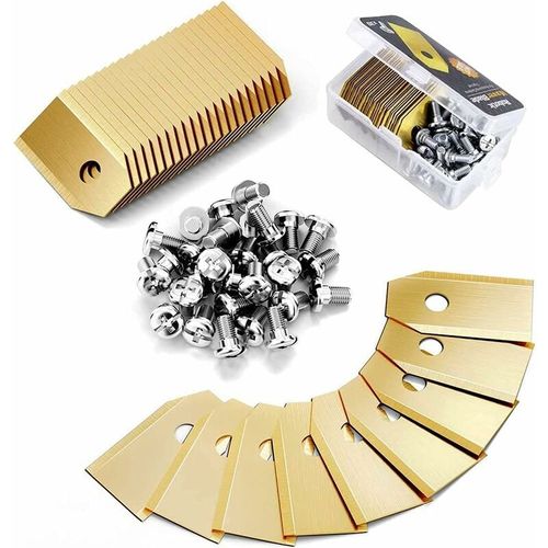 Lame Robot Tondeuse , 30 Lames de Rechange Universelles Couteau de Rechange Adapte a Toutes les Tondeuses a Gazon Robotiques Husqvarna Automower, Gardena, Yardforce goodnice