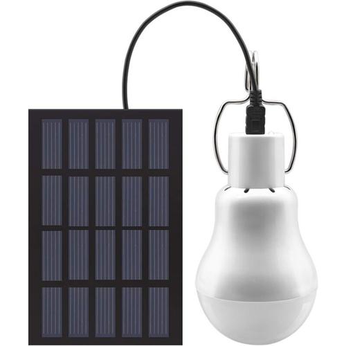 Lampe Solaire Portable A Ampoule Led A Energie Solaire Avec Panneau Solaire Pour Jardin, Terrasse, Interieur, Exterieur, Randonnee, Camping, Tente, Eclairage De Peche Goodnice