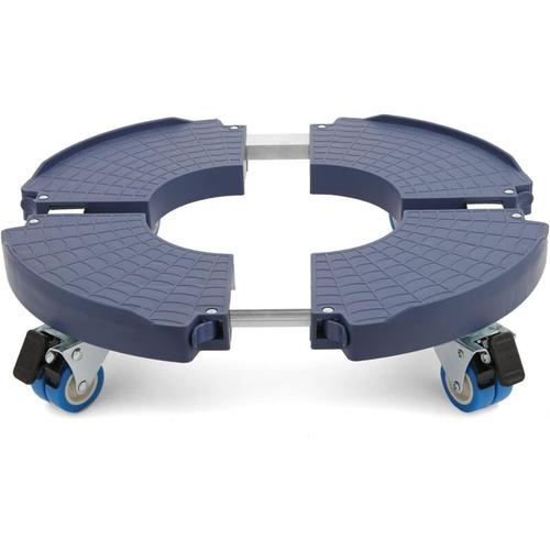 Porte Plante a Roulettes Rotation a 360°, Capacite De 200 KG, Plateau Roulant Reglable O 40-54cm, Support de Pot de Fleur pour Interieur a Exterieur, Plante,Pied de Parasol,Poubelle,Bleu goodnice