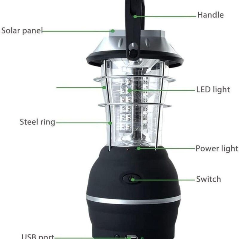 Lanterne Solaire, Lampe De Camping Led Ultra Lumineuse, 2 Mo... - 3