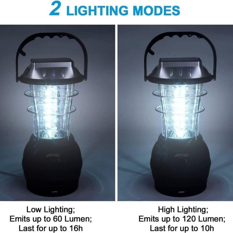Lanterne Solaire, Lampe De Camping Led Ultra Lumineuse, 2 Mo... - 4