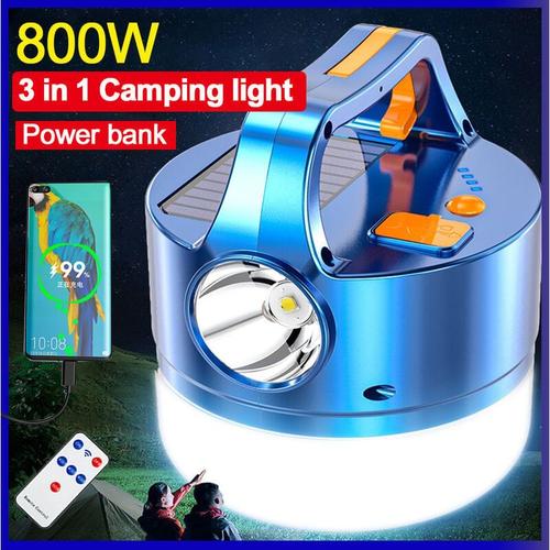 Lanterne Led Rechargeable Usb Ou Solaire Lampe Camping 2400mah Lampe Torche 5 Modes Etanche Portable Suspendue Pour Camping, Lecture, Bricolage, Secours, Garage, Cave [Classe Energetique B] Goodnice