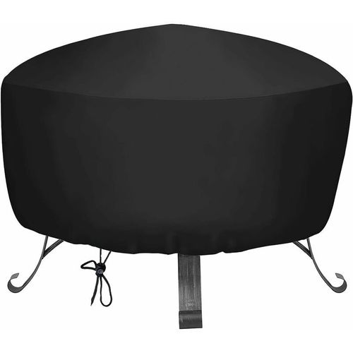 Housse de Foyer Barbecue ,Housse de Brasero Ronde avec Cordon de Serrage, Housse de Foyer en Tissu Oxford 210D Impermeable (Dia.85 x 40 cm) goodnice