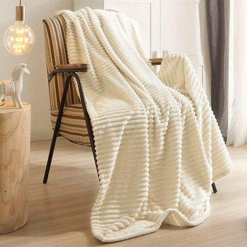 Couverture Plaid 100 X 150 Cm Creme Flanelle Velours Jete Housse De Lit Canape Chambre Sofa Peut Etre Utilise Dans 4 Saisons 1 Piece Douce Fourrure Polaire Douce Et Chaude Voilage Bebe Goodnice