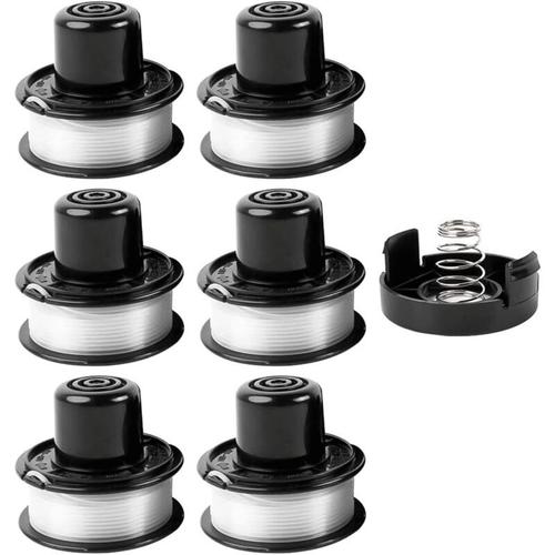 Lot de 6 bobines de fil de rechange pour debroussailleuse Black Decker RS-136-BKP/682378-02 de 6,1 m a alimentation automatique pour GL250/GL310/GL360 goodnice