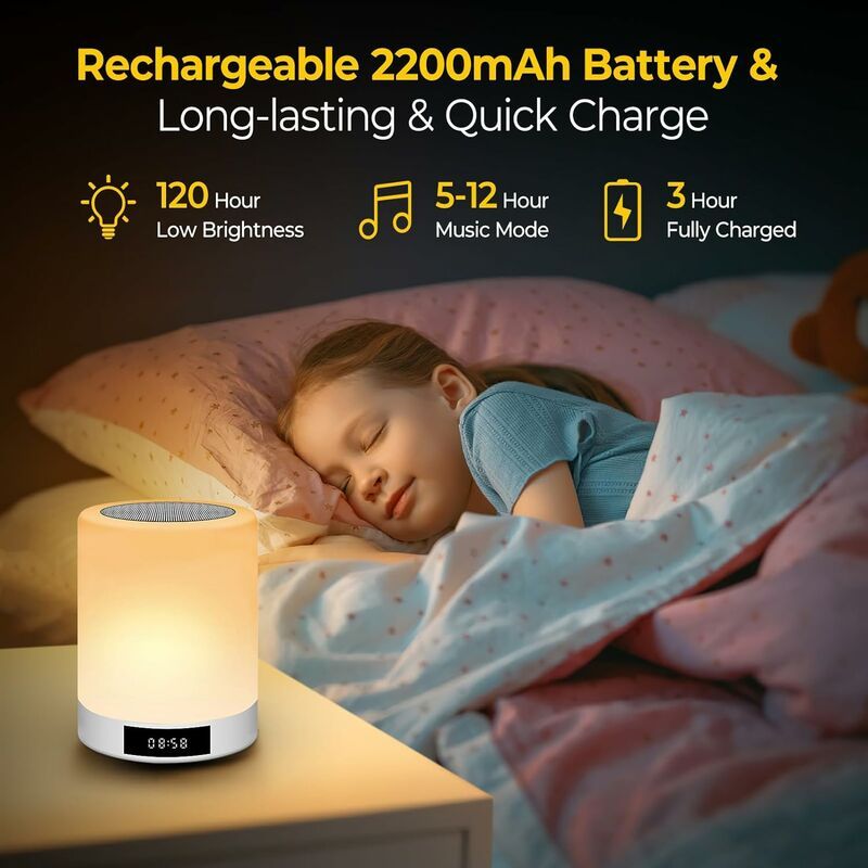 Lampe de Chevet Tactile Rechargeable Portable, Lampe de Tabl... - 3
