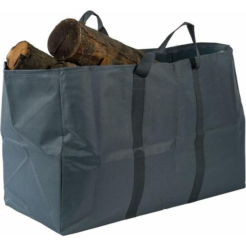 Sac Porte Buches - Multi Usage - 60 X 30 X 40 Cm - Gris - Contenance 72 Litres - 100 % Polyester Oxford 600 Deniers Goodnice