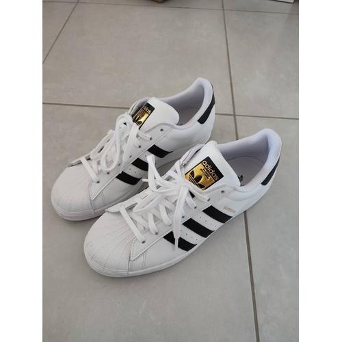 Basket Adidas Superstar Blanche Doré - Taille 44 - Homme