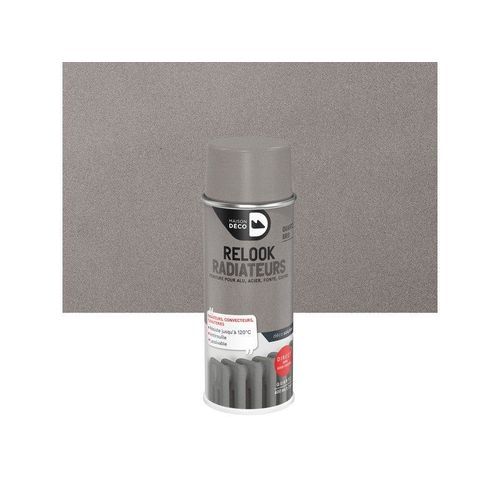 Peinture aérosol relook radiateur MAISON DECO quartz gris satiné 0.400 L