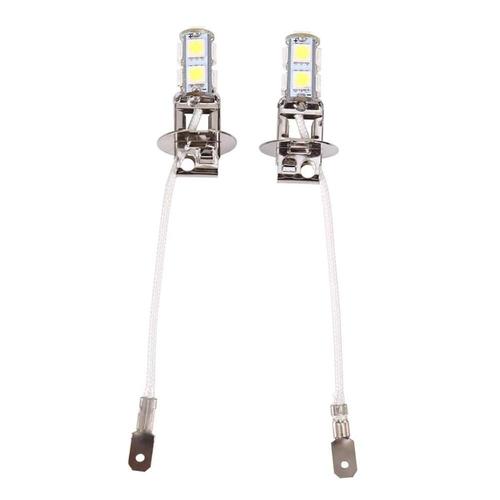 Lucky_Mall 9smd, 2x H3 5050 Blanc 9 Smd Led Xenon Dc12v Lampe Antibrouillard De Voiture Automatique Lucky_Mall