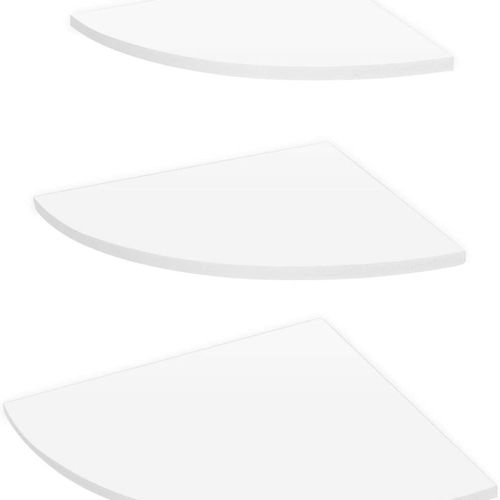 Lucky_Mall Etagere Murale D'angle Blanche, Etagere D'angle Flottante A 3 Niveaux, Etageres Murales Lucky_Mall