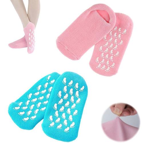 Lucky_Mall Chaussettes En Gel Hydratant, Chaussettes En Gel De Silicone Ultra Douces Lucky_Mall