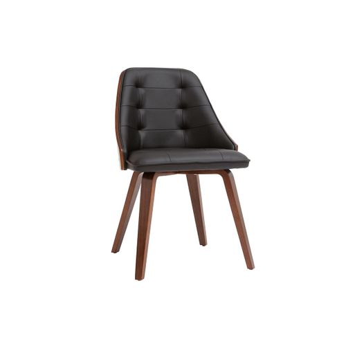 Chaise Design Bimatiã¿Re Noir Et Bois Foncã© Fluffy