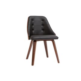 Chaise Design Bimatiã¿Re Noir Et Bois Foncã© Fluffy