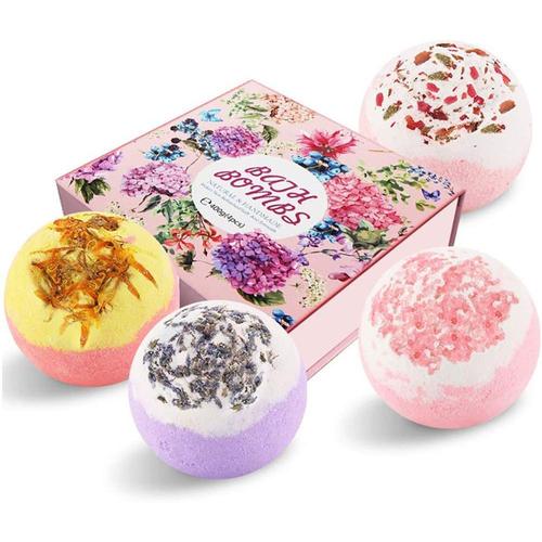 Lucky_Mall Coffret Cadeau De Bombes De Bain 4 Pieces Pour Bebes Filles Femmes Hommes Detente Et T Biologique Lucky_Mall