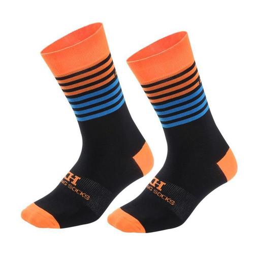 Lucky_Mall Chaussettes De Basket-Ball, Chaussettes De Sport Rembourrees Pour Hommes Et Femmes Orange Bleu Lucky_Mall