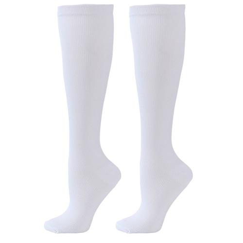 Lucky_Mall Collants Pour Femmes, Mi-Bas Opaques En Nylon Extensible. Simili Nylon Blanc Lucky_Mall