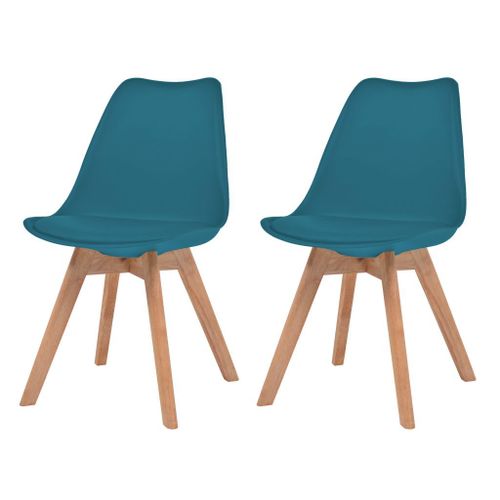 Vidaxl Chaises De Salle À Manger 2 Pcs Turquoise Plastique