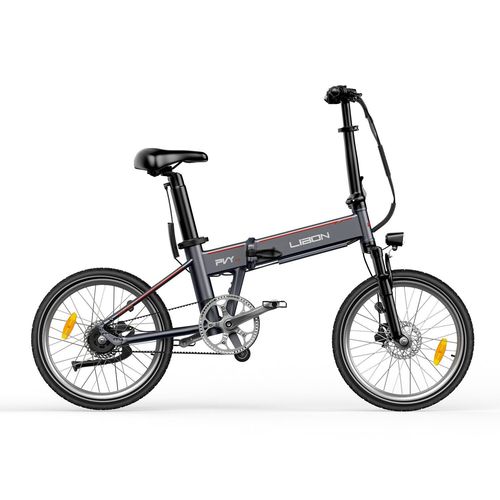 Vélo Électrique Pvy Libon 20.4ah - Moteur 500w Double Batterie 36v10.4ah+36v10ah Freins À Disque Hydrauliques Autonomie 260km - Gris