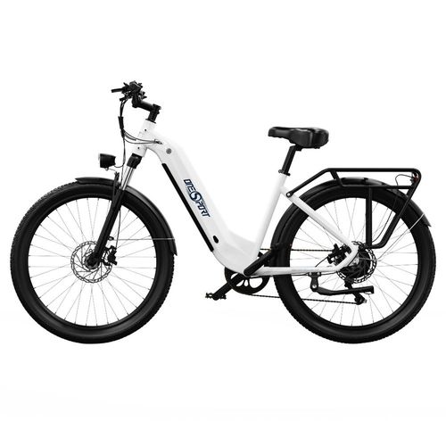 Onesport Ot05 Vélo Électrique 27,5" Cadre En Aluminium Batterie 36 V 18,2 Ah Ananda 250 W Capteur De Couple Moteur Shimano 7 Vitesses Disque D'huile 100 Kg Charge Maximale - Blanc