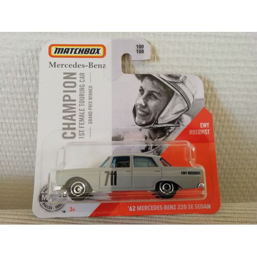Voiture Mercedes 220 Se Sedan 62 Ewy Rosqvist 1/64-Matchbox