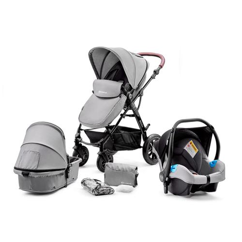 Kinderkraft Poussette 3 En 1 Moov, Trio, Enfant, Siège Auto, Accessoires, Gris