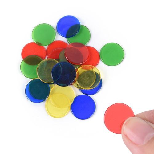 50pcs En Plastique Pro Compte Bingo Puces Marqueurs Pour Bingo Jeu Cartes 1.5 Cm Couleur Aléatoire 4 Couleurs