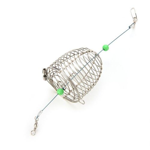 Acier Inoxydable Petite Cage Piège À Pêche Panier Fil De Pêche Leurre Dispositif D'alimentation En Cage Support Poisson Appât Leurre Accessoires De Pêche