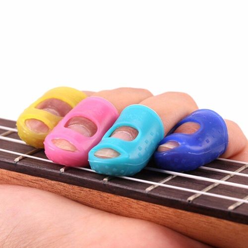 Silicone S/M/L Doigt Protecteur Doigtier Corde De Guitare Protège-doigts Main Gauche Contre La Presse Doigt Endolori Ballade Guitare