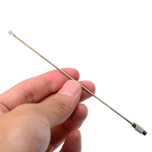 10 pcs/lot multifonctionnel câble métallique porte-clés et acier inoxydable fil chaîne porte-clés Edc outil pour Camping en plein air Edc gear