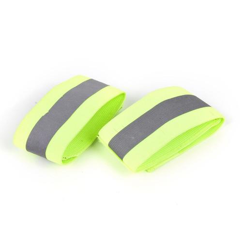 1 Pc/Paire Brassard Réflecteur De Sécurité Haute Visibilité Double Bracelet Réfléchissant Bracelet Bande Course Nuit Cyclisme Jogging Vert